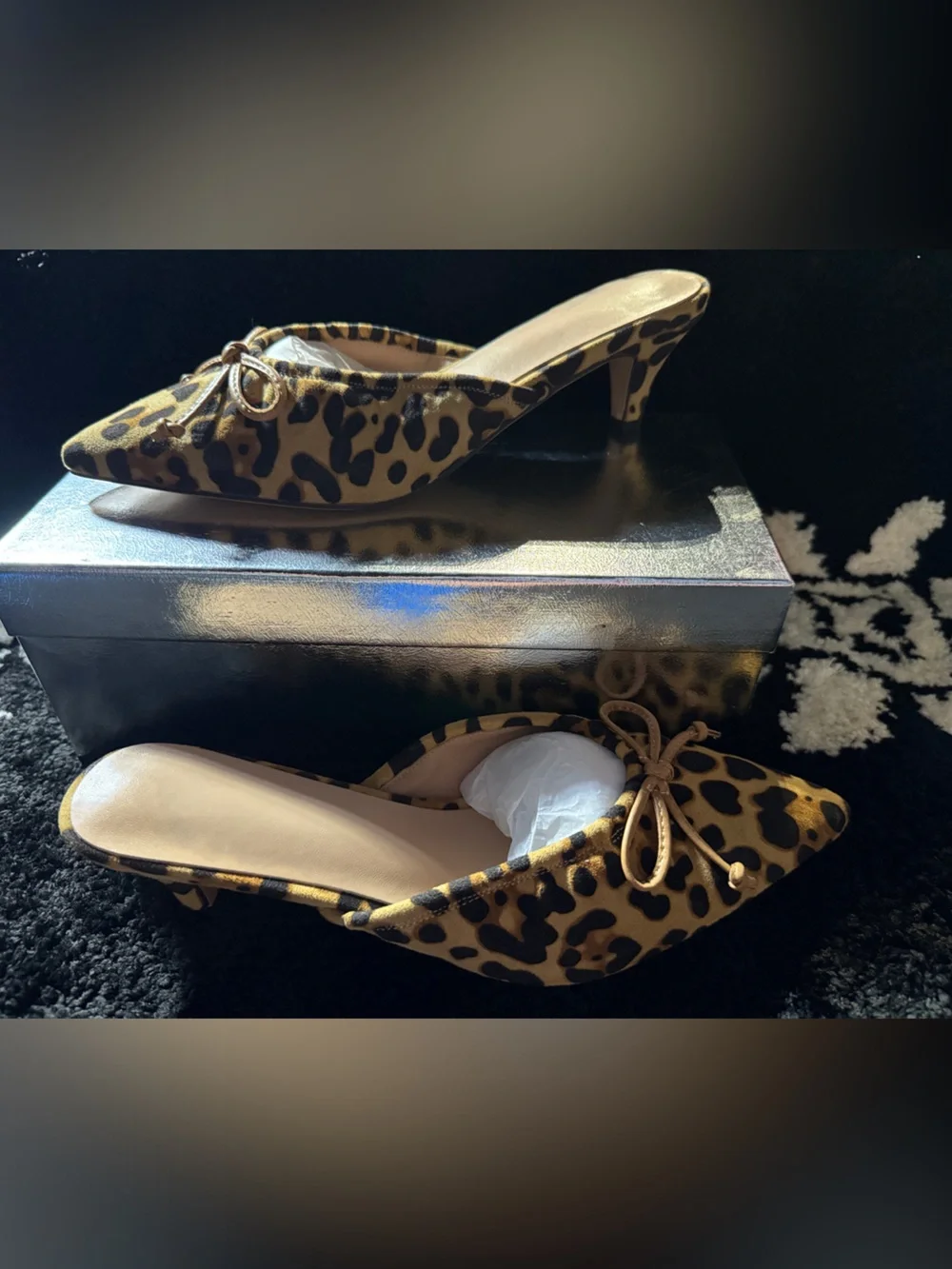 NWT Leopard Print Pointed Toe heels- Brown